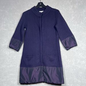 VINCE Jacket Small Purple Wool Cashmere Soft Knit Long Sweater Jacket Top $475